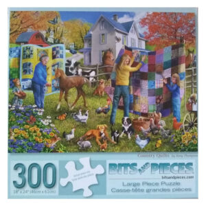 Bits and Pieces Country Quilts Mary Thompson 300 pieces jigsaw box