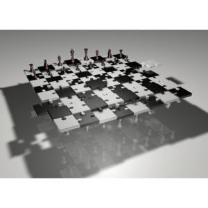 Chess and Jigsaw Pieces Strategy Wellbeing