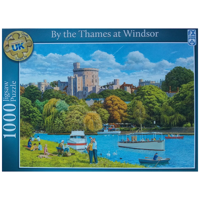 FX Schmid Deluxe Quality BY THE THAMES AT WINDSOR 1000 Piece Jigsaw Puzzle NEW 