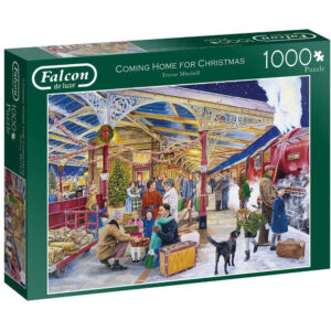 Falcon Coming Home for Christmas 11266 Jigsaw Box Railway Station Scene by Trevor Mitchell