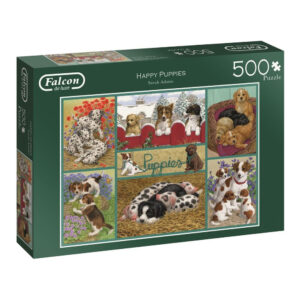 Falcon Happy Puppies 11219 Jigsaw Box Dogs Montage by Sarah Adams