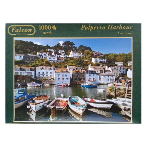 Falcon Polperro Harbour Cornwall 1000 pieces photographic jigsaw box