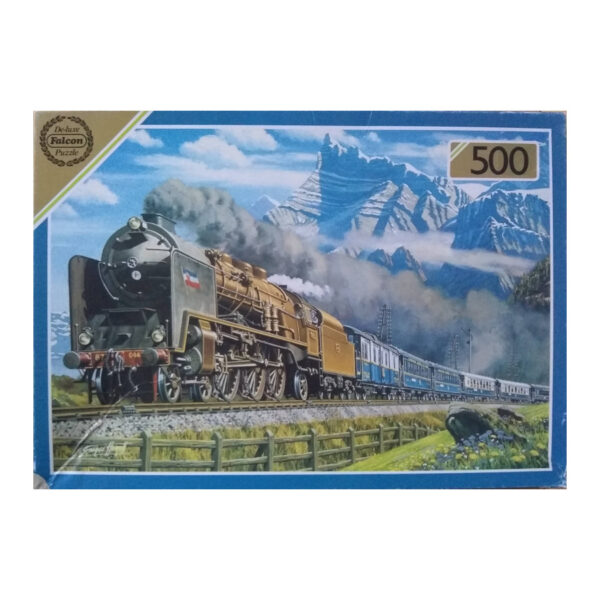 Falcon The Orient Express Venture Railway and Mountain Scene by George Heiron No. 3591 500 pieces jigsaw box