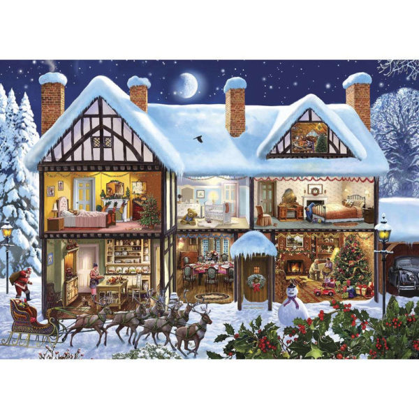 G3539 Gibsons Midnight Delivery Jigsaw Christmas Eve House Scene