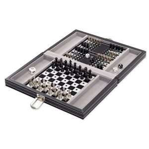 3 in 1 Games Set - Travel Edition - Chess, Backgammon, Draughts