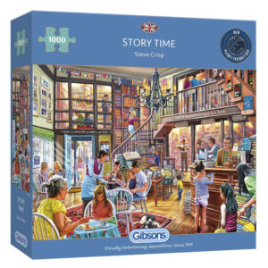 G6260 Gibsons Story Time Jigsaw Box Bookshop Scene by Steve Crisp