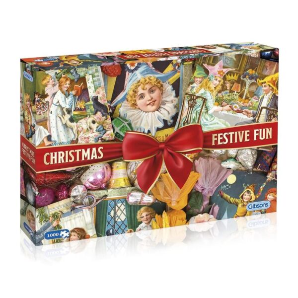 G7094 Gibsons Christmas Festive Fun Jigsaw Box Nostalgic Images from Robert Opie Collection