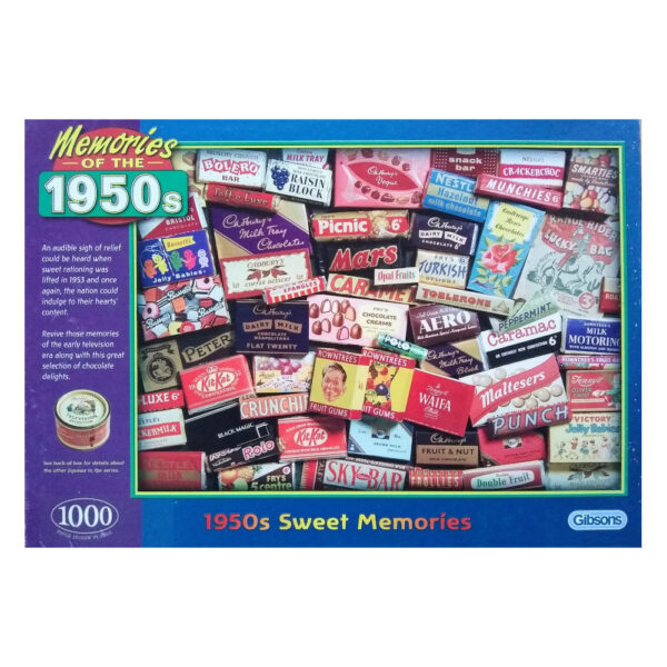 Gibsons 1950s Sweet Memories Memories of the 1950s Robert Opie 1000 pieces jigsaw box