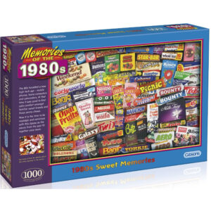 Gibsons 1980s Sweet Memories G7030 Jigsaw Box Memories of the 1980s Confectionery Montage by Robert Opie