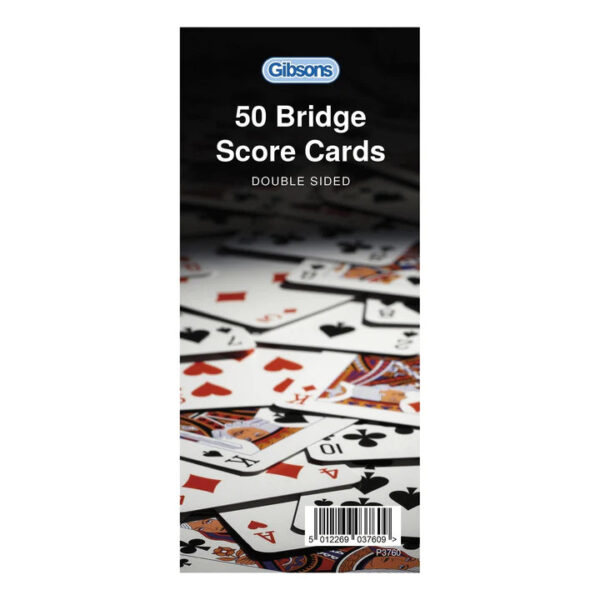 Gibsons 50 Bridge Score Cards Double Sided P3760