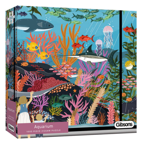 Gibsons Aquarium Sea Creatures Image by Bethany Lord G6612 1000 pieces jigsaw box
