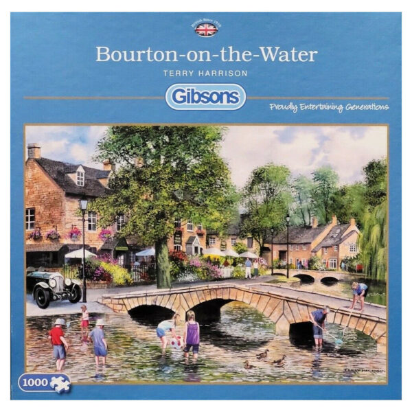 Gibsons Bourton on the Water Cotswolds river scene by Terry Harrison G6072 1000 pieces jigsaw box
