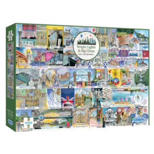 Gibsons Bright Lights and Big Cities G7128 Val Goldfinch 1000 pieces jigsaw box