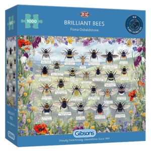 Gibsons Brilliant Bees Fiona Osbaldstone G6343 1000 pieces jigsaw box