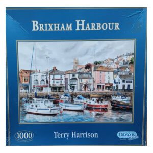Gibsons Brixham Harbour Terry Harrison G840 1000 pieces jigsaw box