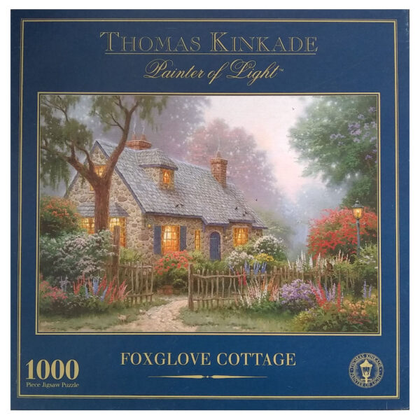 Gibsons Foxglove Cottage Thomas Kinkade G645 1000 pieces jigsaw box