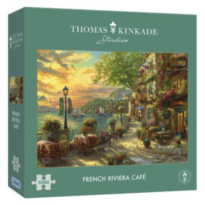 Gibsons French Riviera Cafe Thomas Kinkade G6278 jigsaw 1000 pieces box