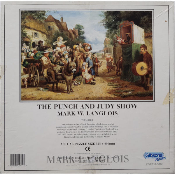 Gibsons Heritage The Punch and Judy Show G852 Jigsaw Box Back