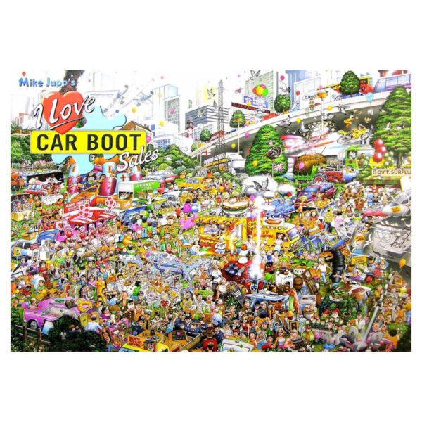 Gibsons I Love Car Boot Sales Mike Jupp G509 1000 pieces jigsaw old box