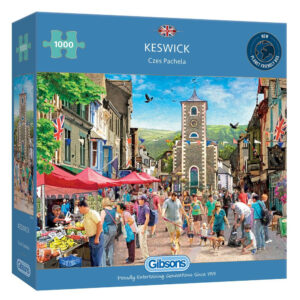 Gibsons Keswick G6312 Jigsaw Box Lake District Town Scene by Czes Pachela