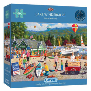 Gibsons Lake Windermere Lake District scene by Derek Roberts G6325 1000 pieces jigsaw box