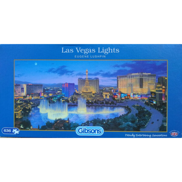 Gibsons Las Vegas Lights G4017 636 pieces Jigsaw Box City Scene by Eugene Lushpin