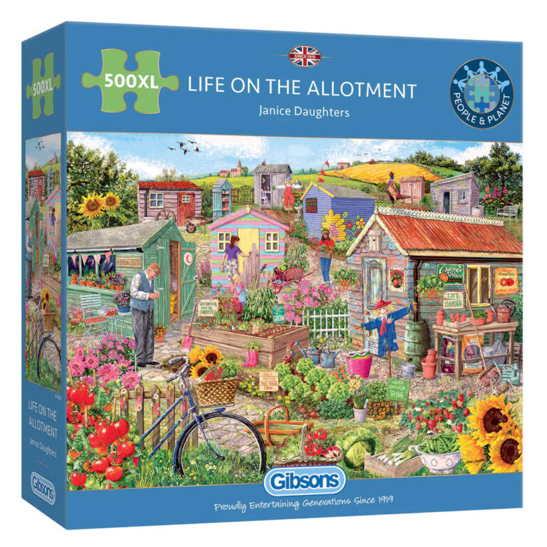 Gibsons Life on the Allotment by Janice Daughters G3555 500XL pieces jigsaw box