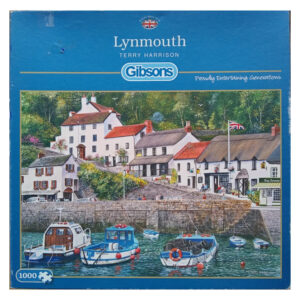 Gibsons Lynmouth Harbour Scene by Terry Harrison G6105 1000 pieces jigsaw box