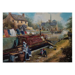 Gibsons Monday Wash canal scene Heritage Gordon Lees 1000 pieces jigsaw box