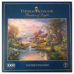 Gibsons Nature's Paradise Thomas Kinkade Painter of Light G6083 1000 pieces jigsaw box
