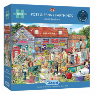 Gibsons Pots and Penny Farthings Janice Daughters G6318 1000 pieces jigsaw box