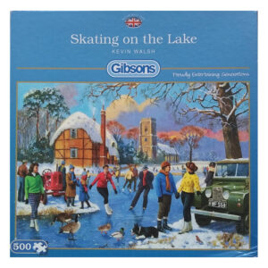 Gibsons Skating on the Lake Ice Skating Scene by Kevin Walsh G3064 500 pieces jigsaw box