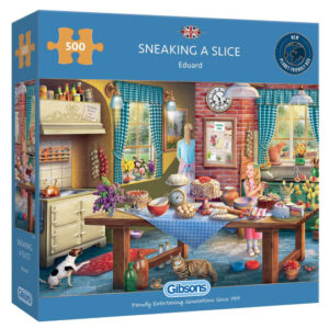 Gibsons Sneaking A Slice Cakes in the Kitchen by Eduard G3116 500 pieces jigsaw box