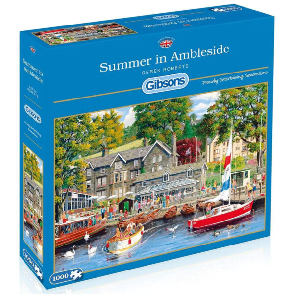 Gibsons Summer in Ambleside Derek Roberts G6208 1000 pieces jigsaw box