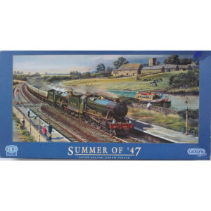 Gibsons Summer of 47 G629 Jigsaw Box 636 pieces Steam Railway and Canal Scene by Barry Freeman