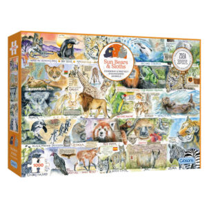 Gibsons Sun Bears and Sloths Val Goldfinch G7134 1000 pieces jigsaw box