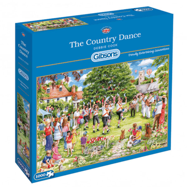 Gibsons The Country Dance G6246 Morris Dancing Debbie Cook 1000 pieces jigsaw box