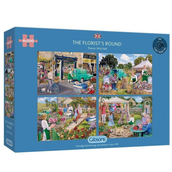 Gibsons The Florist's Round by Trevor Mitchell 4x500 pieces jigsaw box
