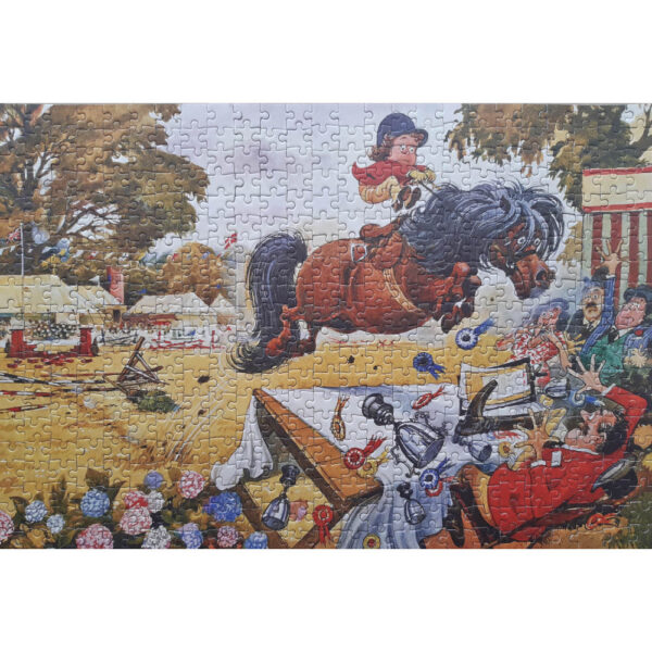 Gibsons Up for the Cup Thelwell G3408 Jigsaw Complete Girl and Pony