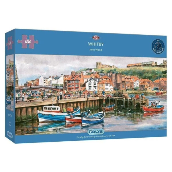 Gibsons Whitby Harbour Scene by John Wood G374 636 pieces jigsaw box