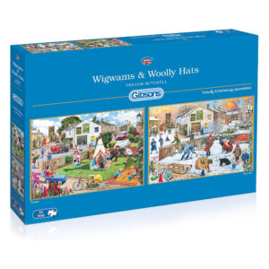 Gibsons Wigwams and Woolly Hats Trevor Mitchell G5042 2x500 pieces jigsaw box