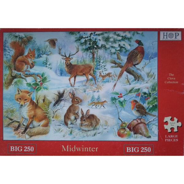 HOP Midwinter Big 250 The Clova Collection Jigsaw Box Animals and Birds in the Winter Snow by Ray Cresswell