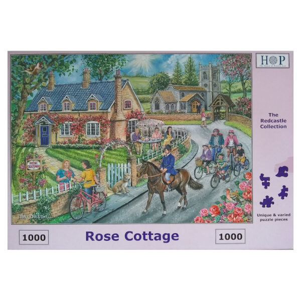 HOP Rose Cottage The Redcastle Collection Ray Cresswell 1000 pieces jigsaw box