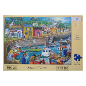 HOP Seagull View The County Collection Harbour Scene by Ray Cresswell Big 250 pieces jigsaw box