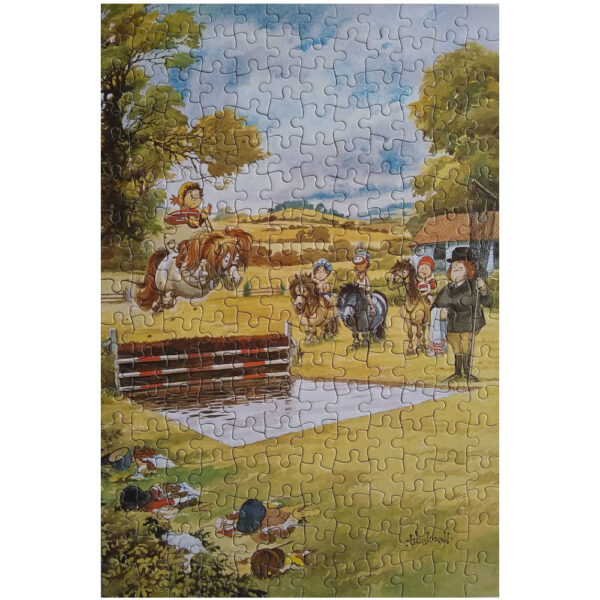 JR-Jigsaws Thelwell Water Jump 200 pieces of magic jigsaw COMPLETE
