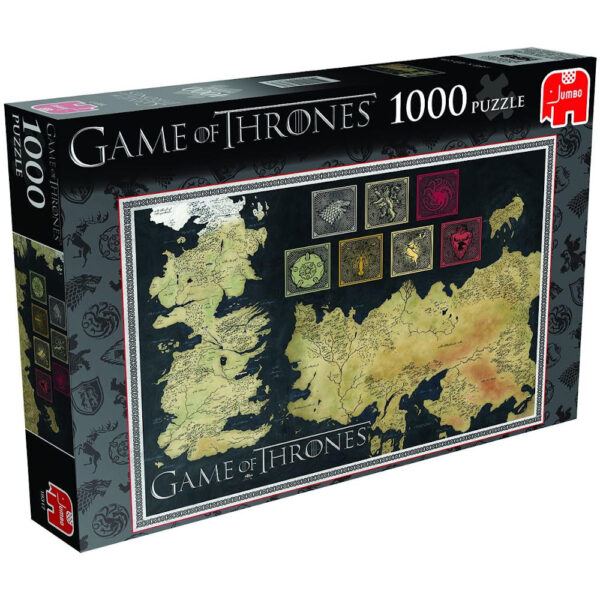 Jumbo Game of Thrones 19317 Jigsaw Box Map Puzzle based on George RR Martin's A Song of Ice and Fire