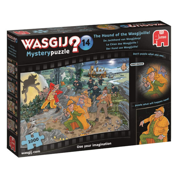 Jumbo Wasgij Mystery Puzzle 14 The Hound of the Wasgijville 19158 1000 pieces jigsaw box