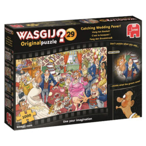 Jumbo Wasgij Original Puzzle 29 Catching Wedding Fever 19159 1000 pieces jigsaw box