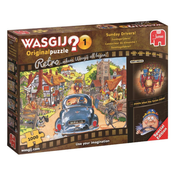 Jumbo Wasgij Retro Original 1 Sunday Drivers 19146 1000 pieces jigsaw box