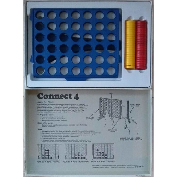 MB Games Connect 4 Game 1976 Contents